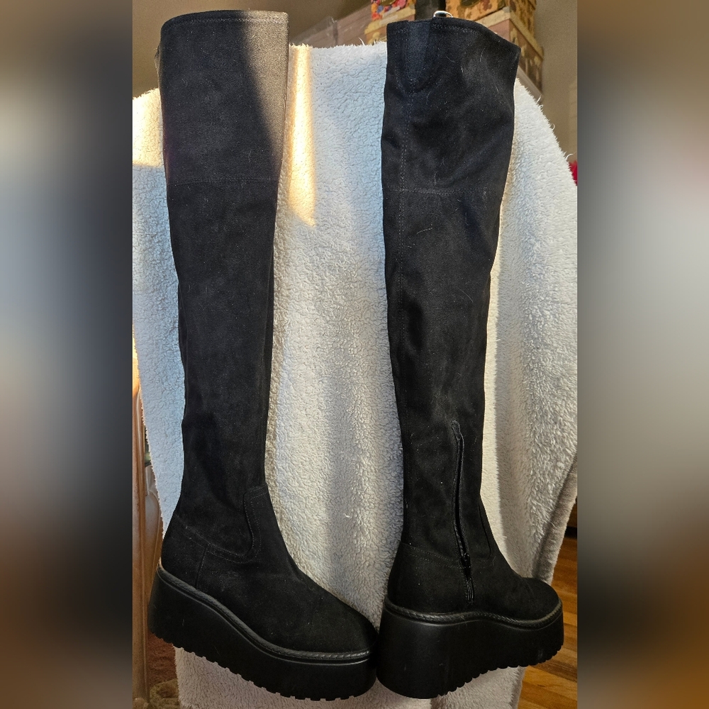 Thigh High wedge boots